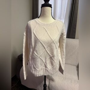 Lucky Brand Cream Cable Knit Sweater